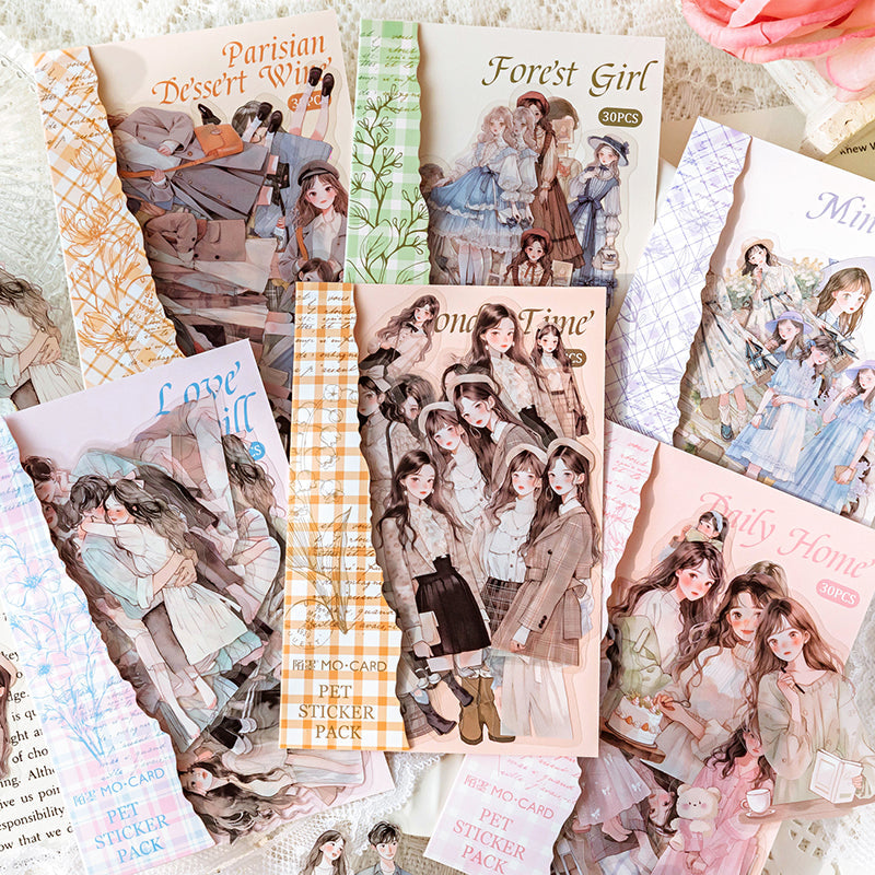 Life Tidbits Series Literary Girl PET Sticker - Journal Carnival