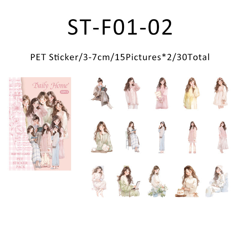 Life Tidbits Series Literary Girl PET Sticker - Journal Carnival