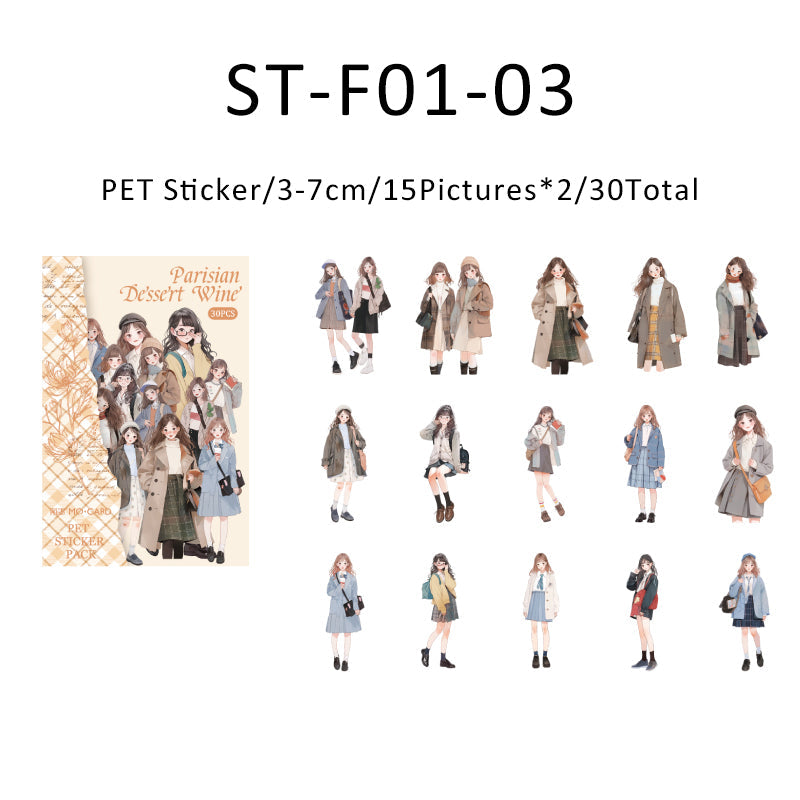 Life Tidbits Series Literary Girl PET Sticker - Journal Carnival