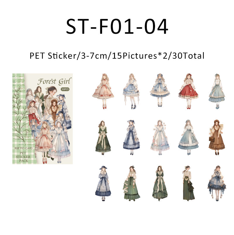 Life Tidbits Series Literary Girl PET Sticker - Journal Carnival