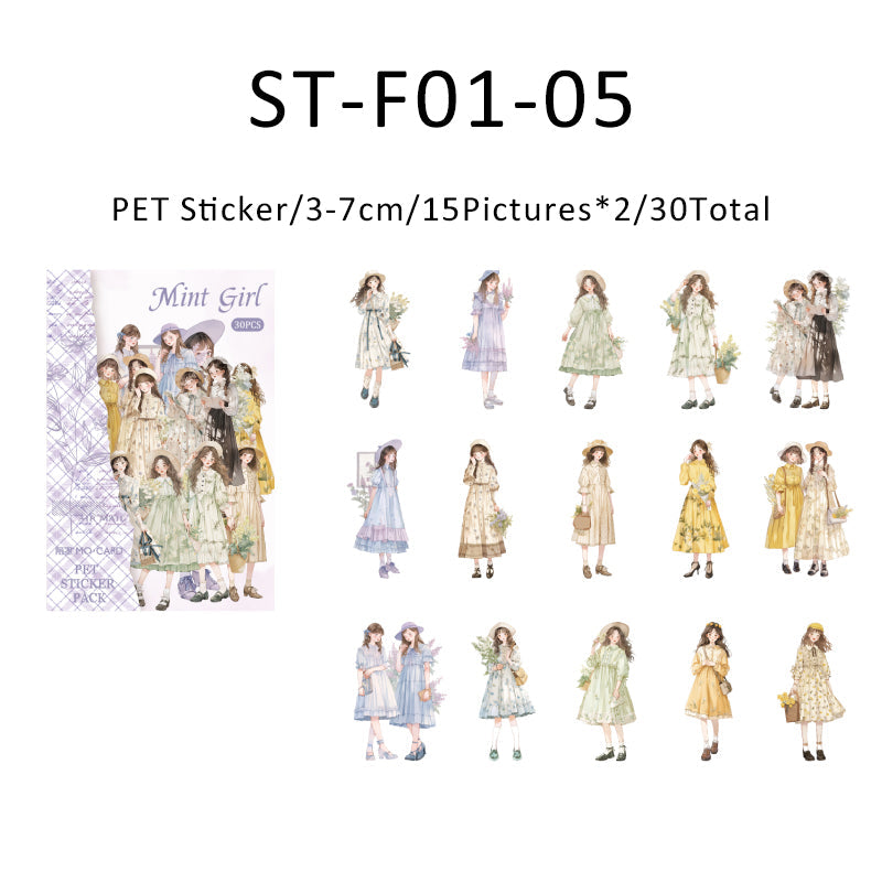Life Tidbits Series Literary Girl PET Sticker - Journal Carnival