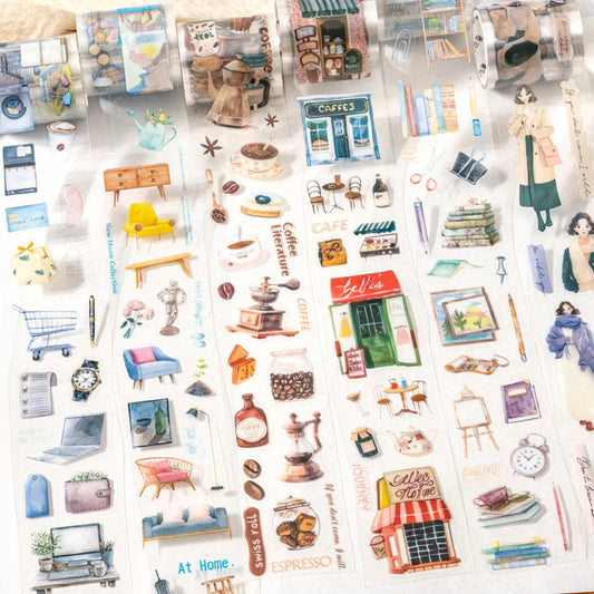 Slow life series die cutting pet tape