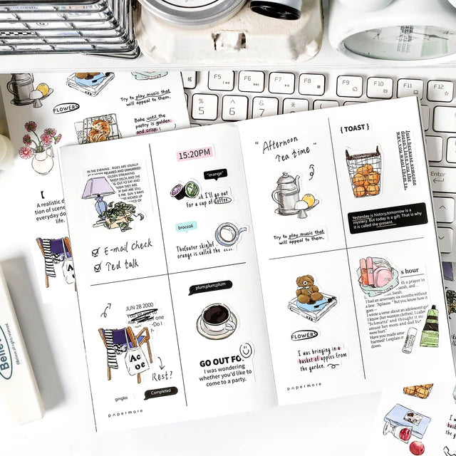 Weekend picnic series stickers - Journal Carnival