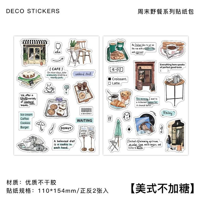 Weekend picnic series stickers - Journal Carnival
