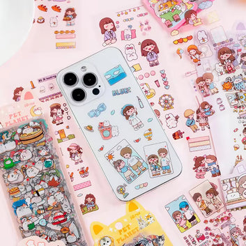 Cute cartoon handbook stickers