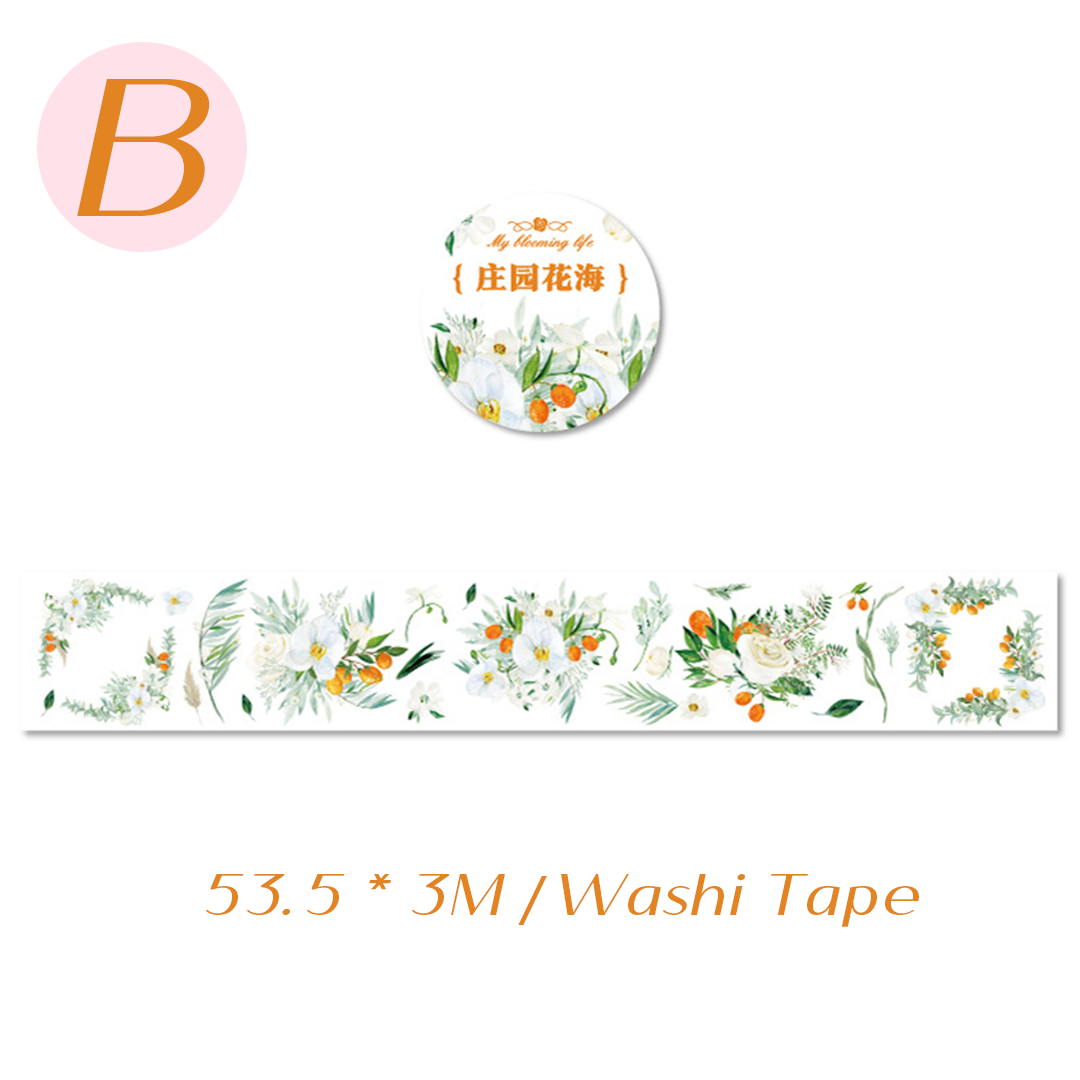 Twilight Series Decorative Fresh Garden Washi-tape - Journal Carnival