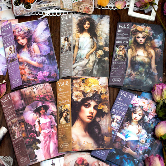 Flower girl Fairy Scrapbook Paper