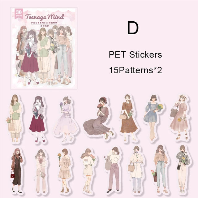 Young Girl's Heart Series Pet Sticker - Journal Carnival