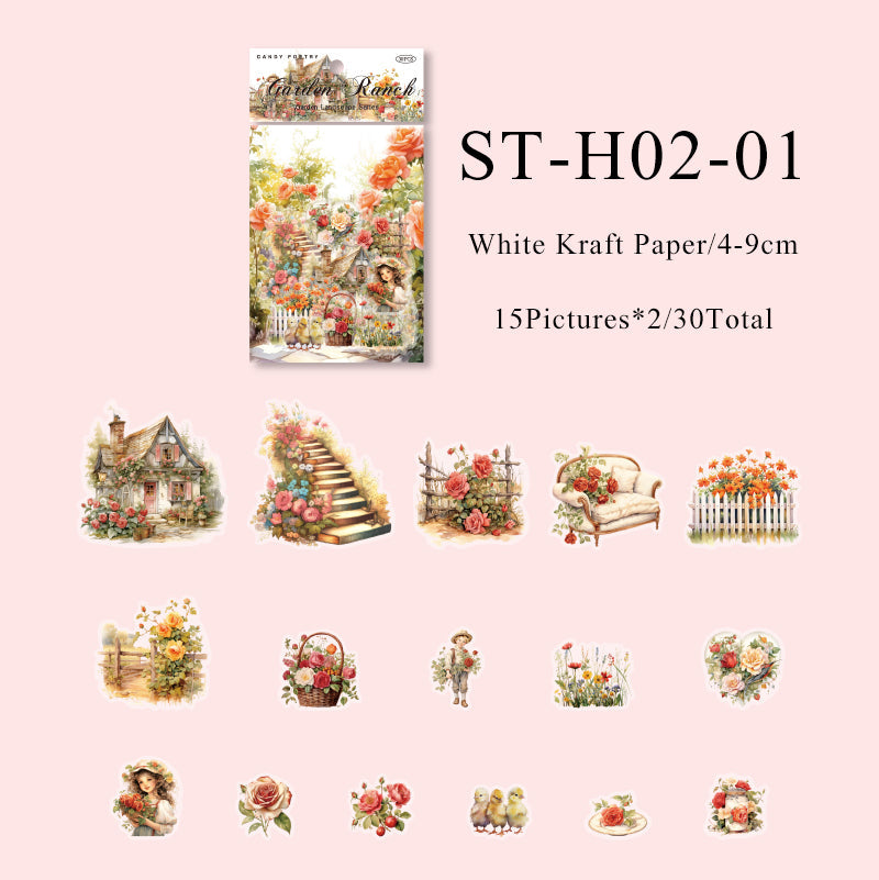 Garden Landscape Series Sticker - Journal Carnival