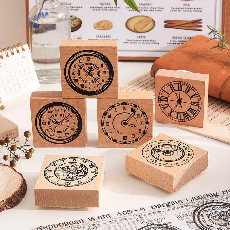 Time Stamples Printing time series wooden stamp
