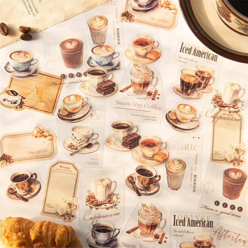 A cup of coffee time series sticker - Journal Carnival
