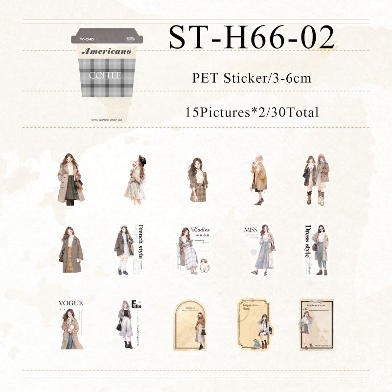 A cup of coffee time series sticker - Journal Carnival