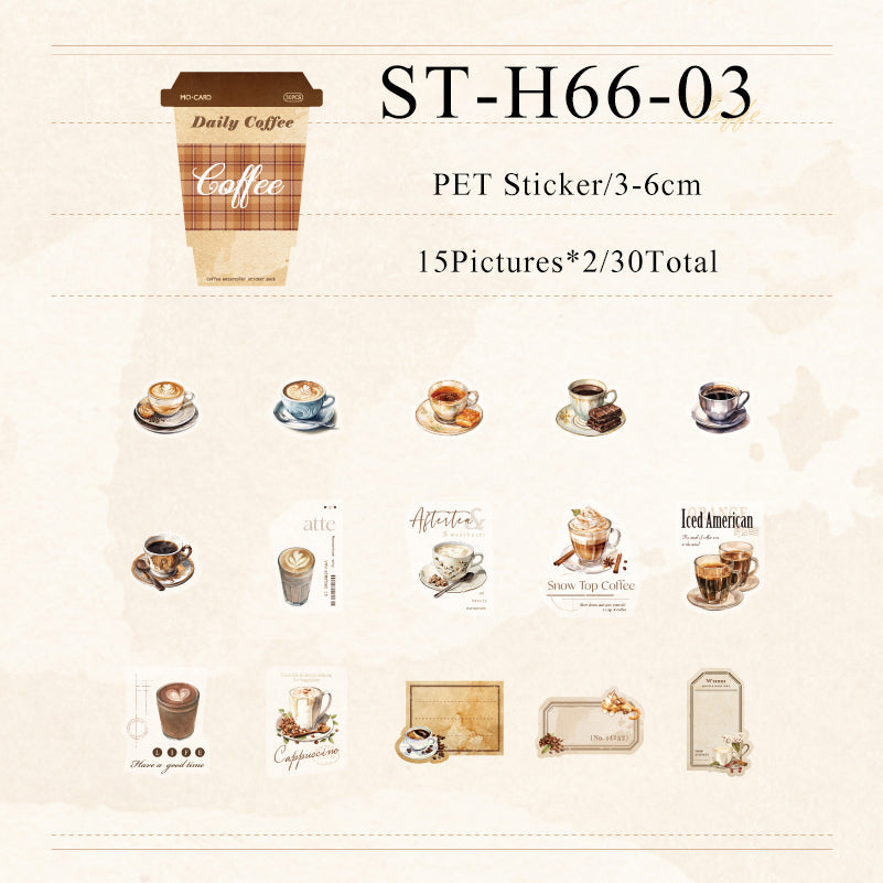 A cup of coffee time series sticker - Journal Carnival