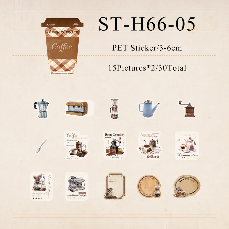 A cup of coffee time series sticker - Journal Carnival