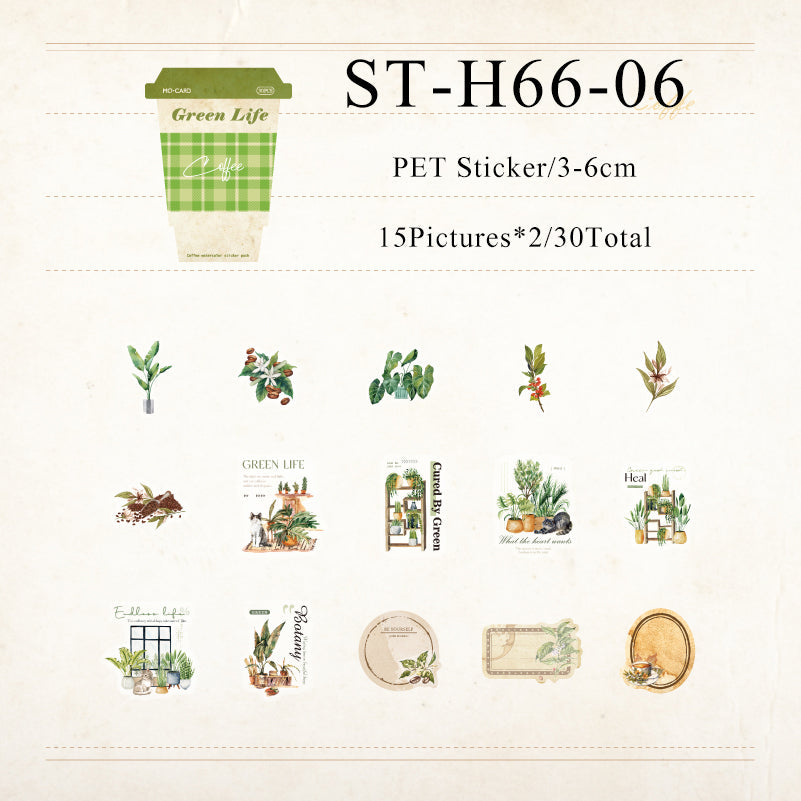 A cup of coffee time series sticker - Journal Carnival
