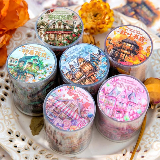 Windy street corner series shell light Pet tape