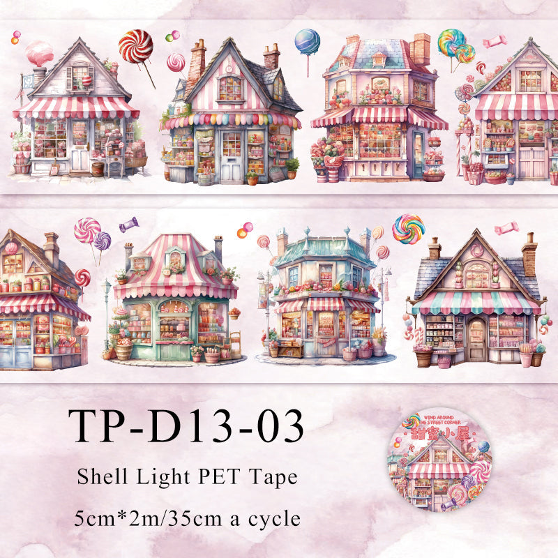 Windy street corner series shell light Pet tape - Journal Carnival