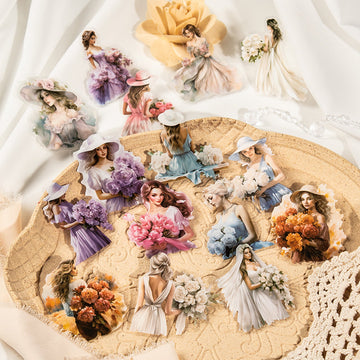 Bouquet Girl Series Pet Sticker - Journal Carnival