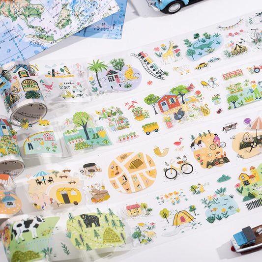 My little map series die cutting pet tape