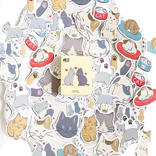 Cute Cat Paper Sticker box