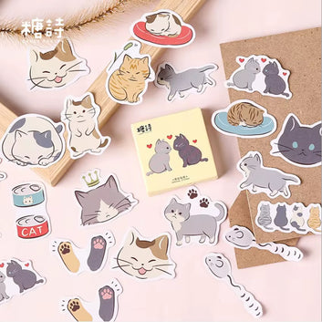 Cute Cat Paper Sticker box