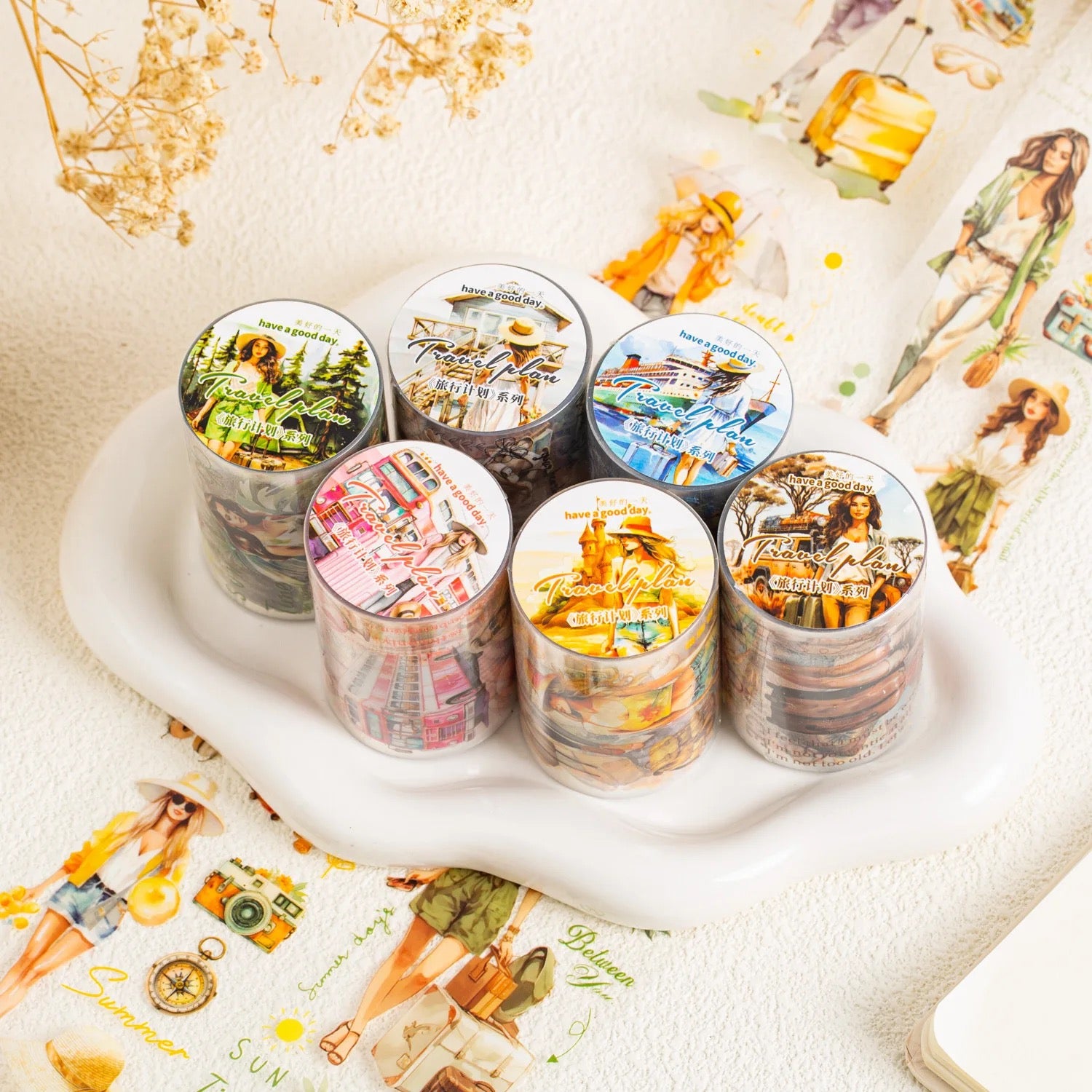 Travel Plan Series Pet Tape - Journal Carnival