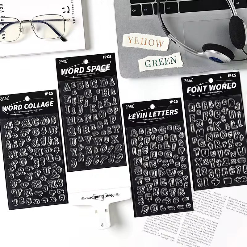 Creation word set Clear stamp