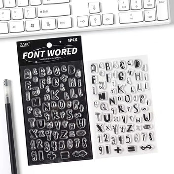 Creation word set Clear stamp