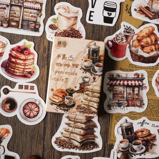 Peninsula Cafe coffee theme Sticker box