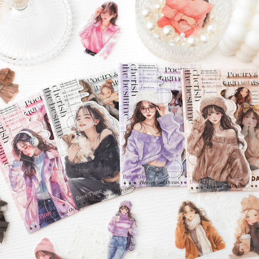 Gentle journal series girls sticker