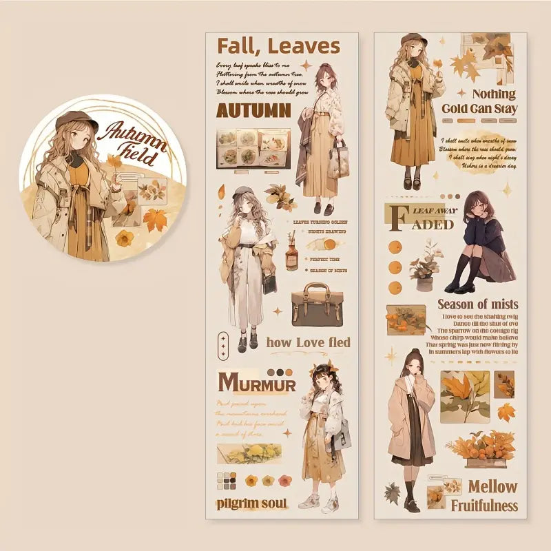 Four Seasons Wind Letter Series Pet Tape - Journal Carnival