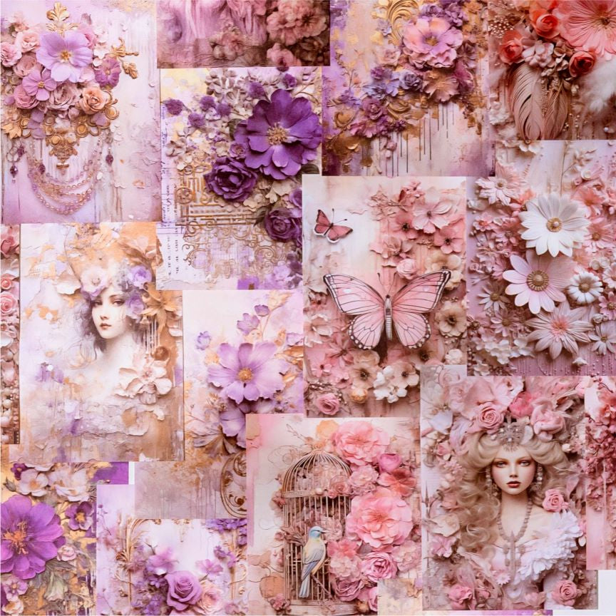 Enchanted Moments Series Scrapbooking Paper - Journal Carnival