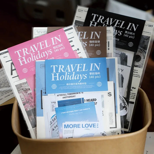 Holiday travel series Material paper sticker