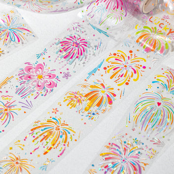 Flower fire moment series die cutting pet tape