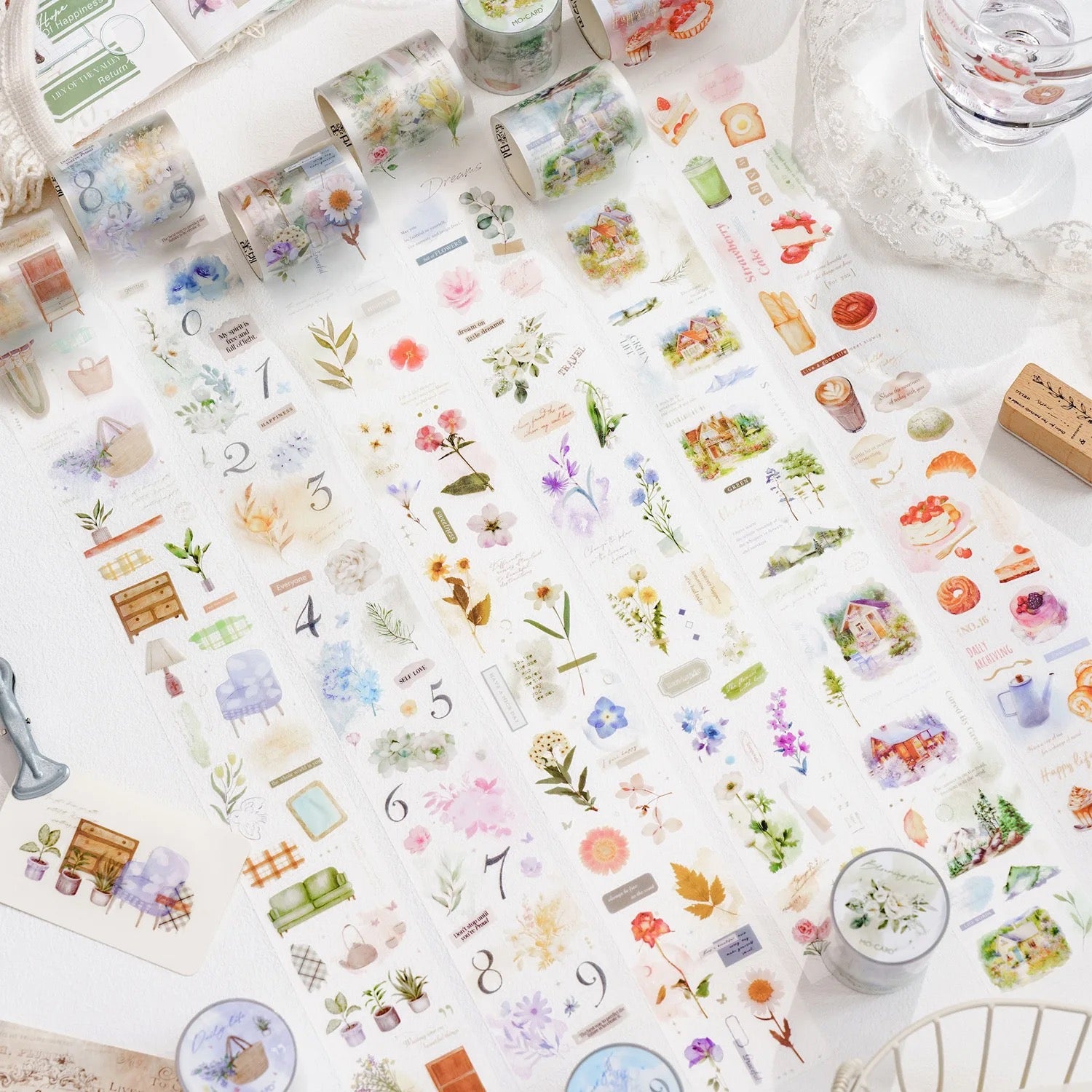 Happy Time Series Die-cut PET Tape - Journal Carnival