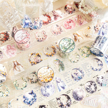 Starry sky and moon theme PET tape