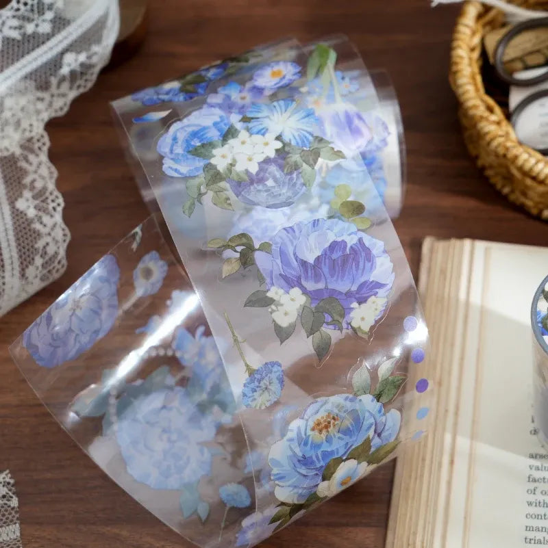 Four Seasons Flower Theme Die-Cut Pet Tape - Journal Carnival