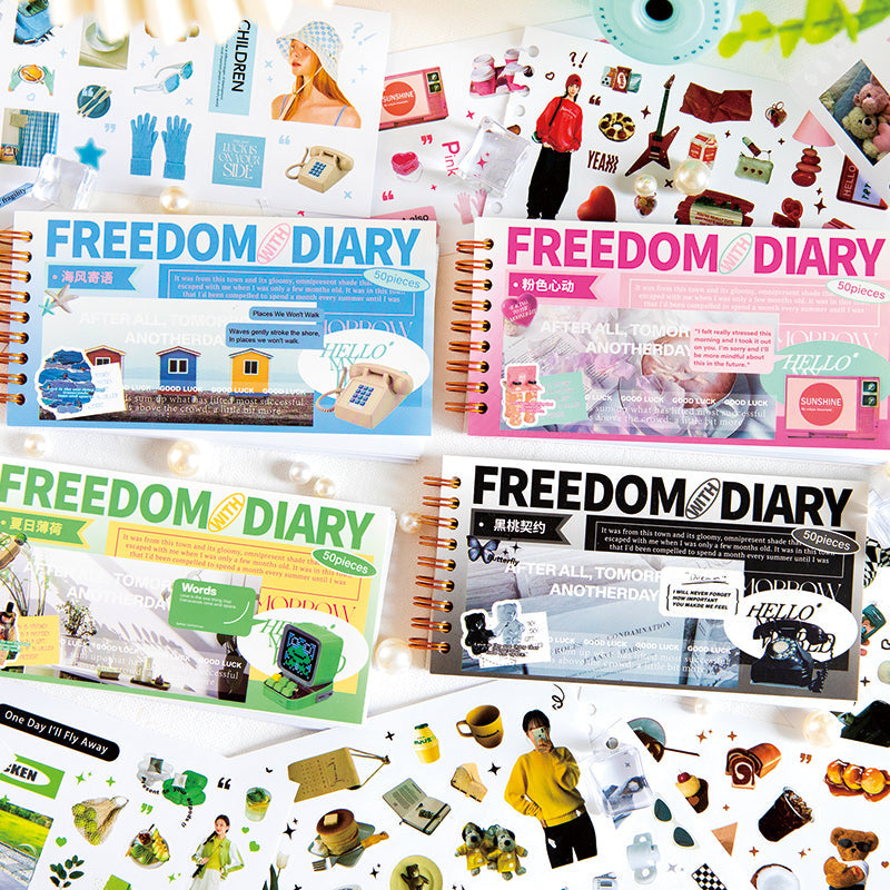 Freedom Diary Series Sticker Book - Journal Carnival