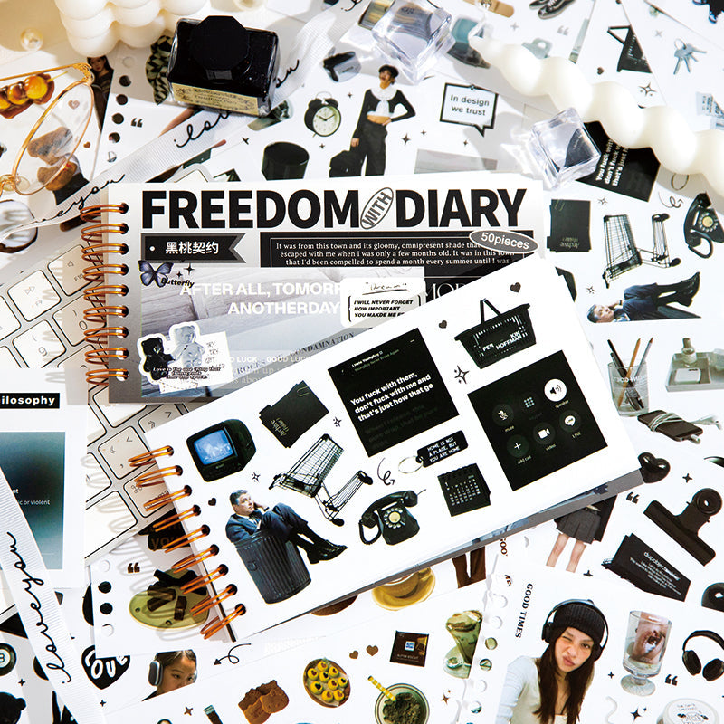 Freedom Diary Series Sticker Book - Journal Carnival