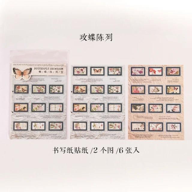 Retro Stamp Stickers - Journal Carnival
