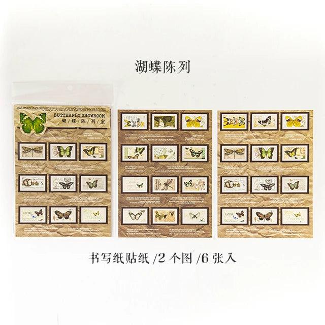 Retro Stamp Stickers - Journal Carnival