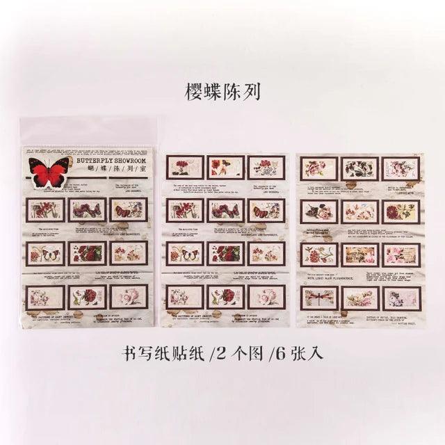 Retro Stamp Stickers - Journal Carnival