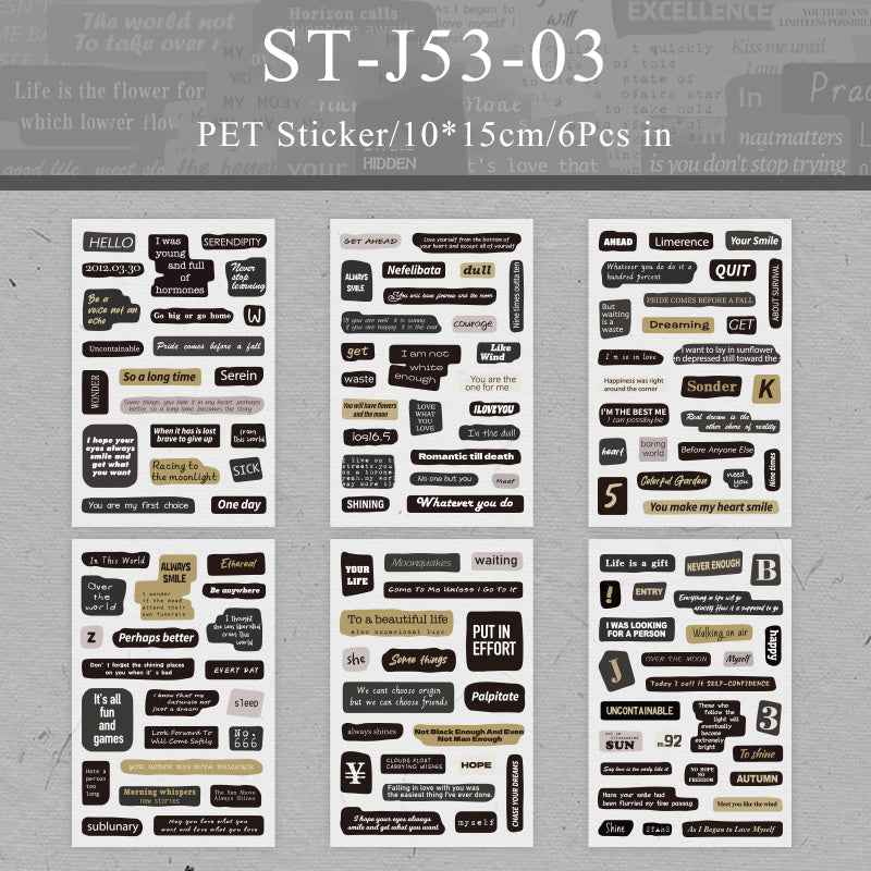 Heart Message Series Sticker - Journal Carnival