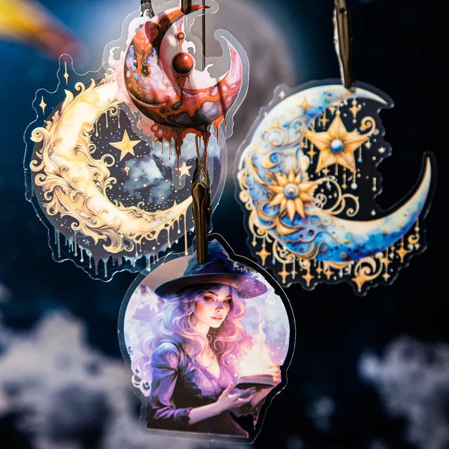 Moon Goddess Series Vintage Character PET Sticker - Journal Carnival