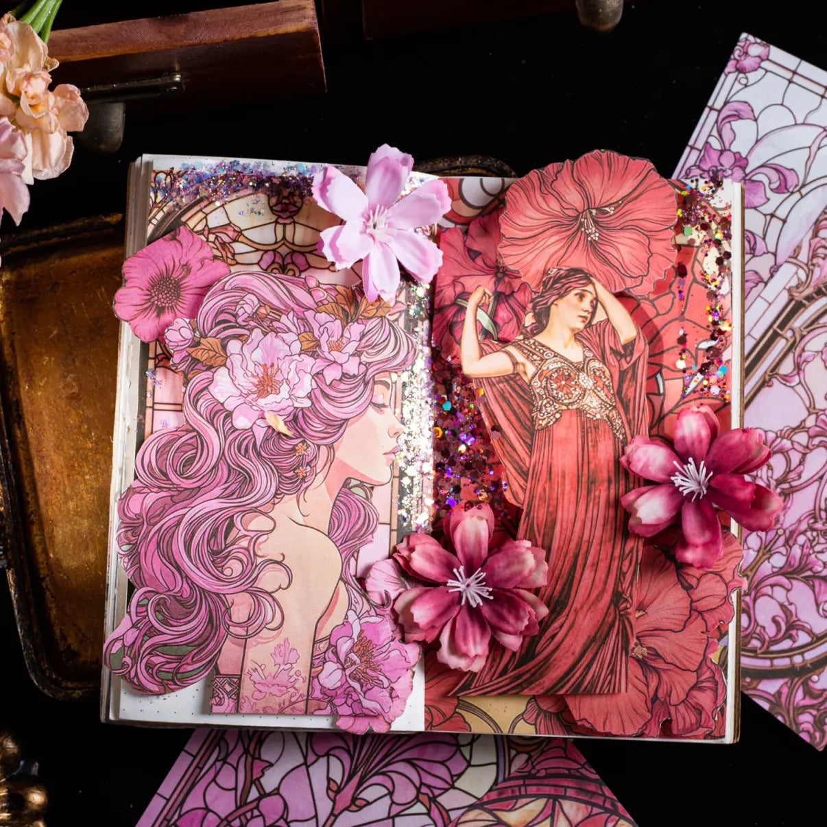 Beautiful Dream Flower Series Material Paper - Journal Carnival