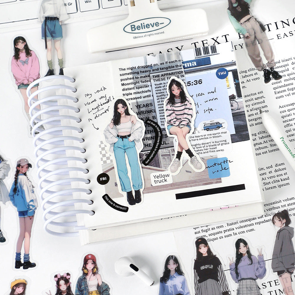 Accidental and Encounter Series Girl Sticker - Journal Carnival