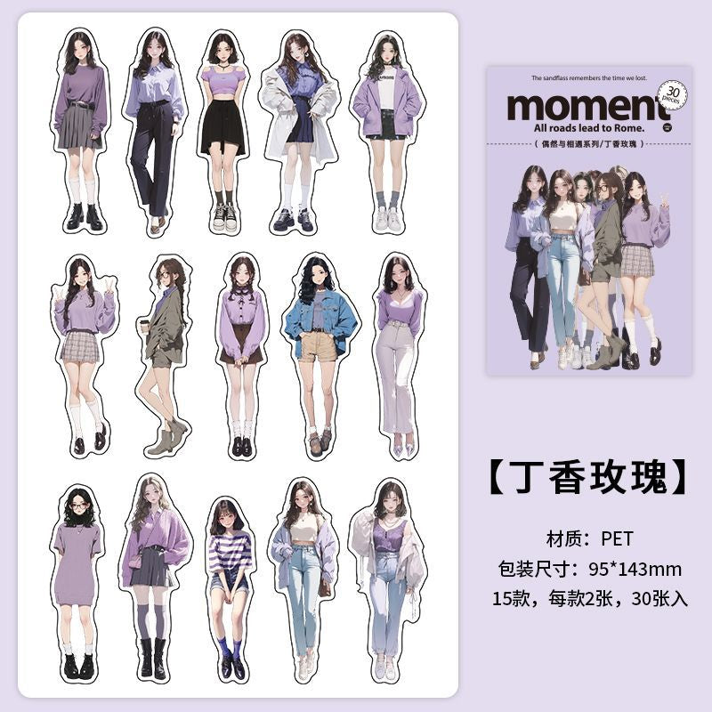 Accidental and Encounter Series Girl Sticker - Journal Carnival