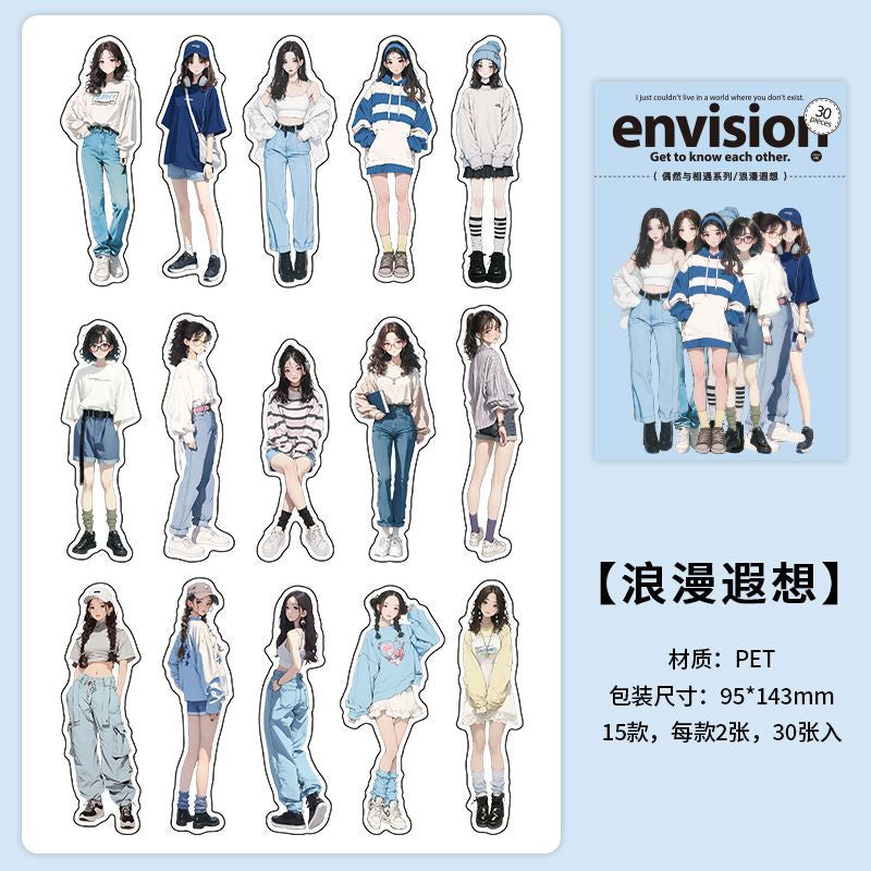 Accidental and Encounter Series Girl Sticker - Journal Carnival