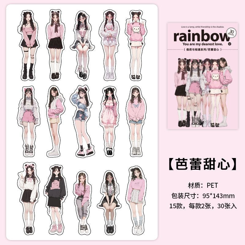 Accidental and Encounter Series Girl Sticker - Journal Carnival