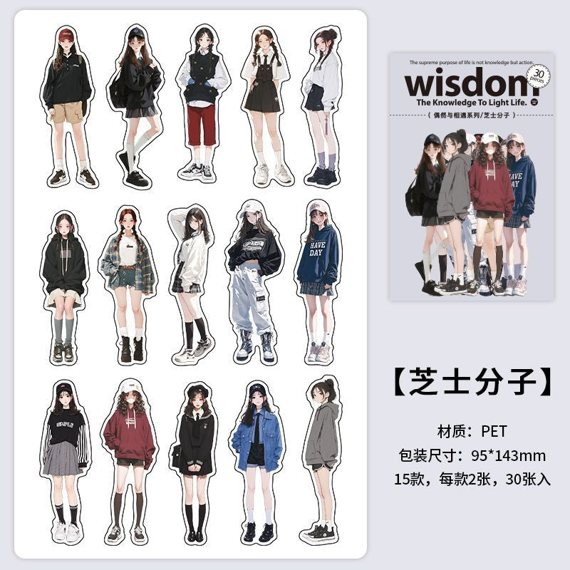 Accidental and Encounter Series Girl Sticker - Journal Carnival